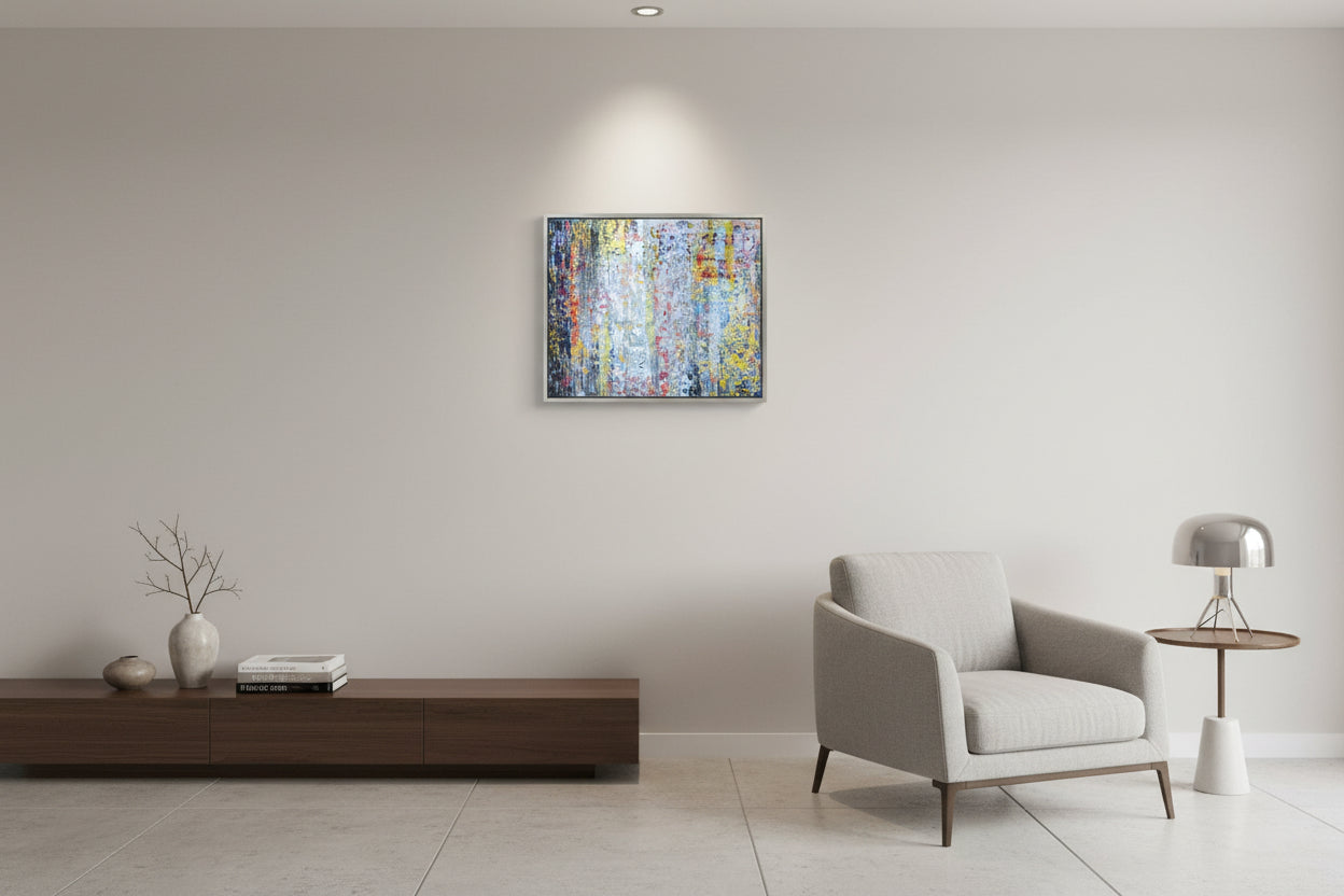 Chromatic Echoes - Original Abstract Painting /Elizabeth Elkin
