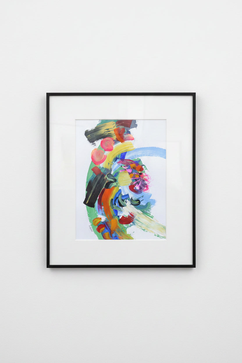 Development — Original Abstract Acrylic Painting on Paper | Elizabeth Elkin