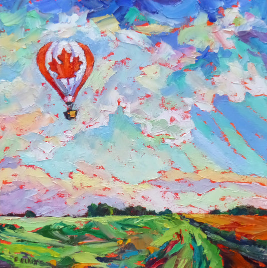 Have a Balloon Ride Original Oil Painting
