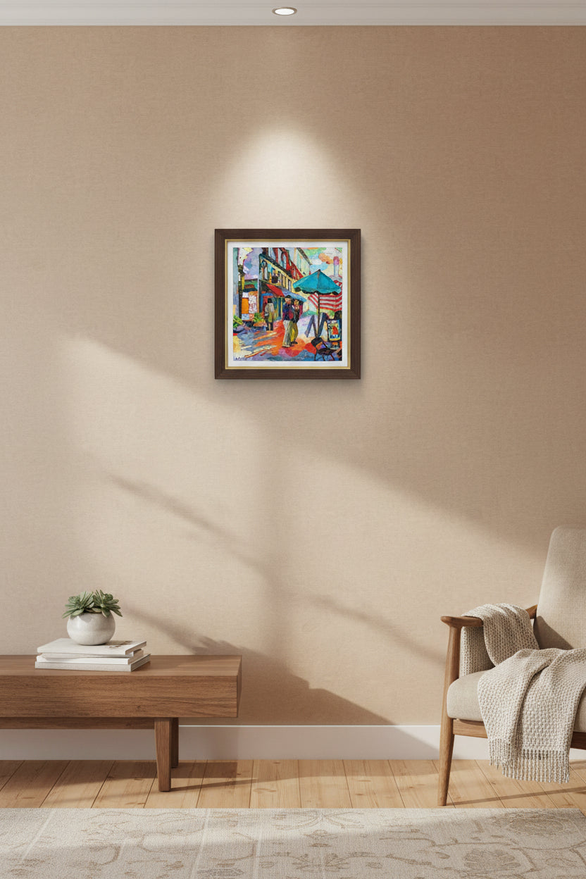 Artist's Corner - Original Oil Painting Cityscape / Elizabeth Elkin
