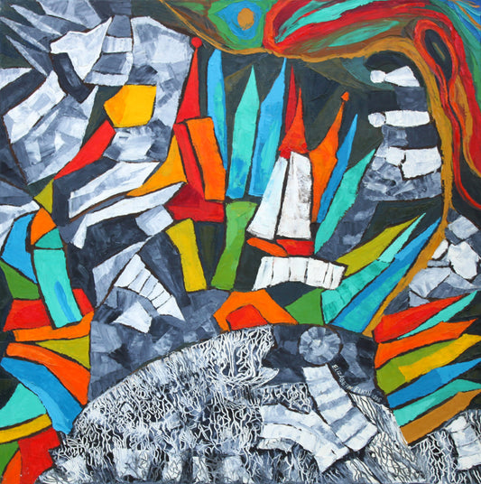 Unknown City Original Oil Painting