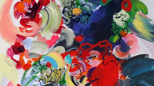 Painting "Melange" in the Montreal Art Council