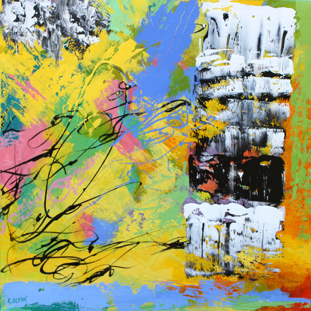Tracing Time - Original Acrylic Painting / Elizabeth Elkin