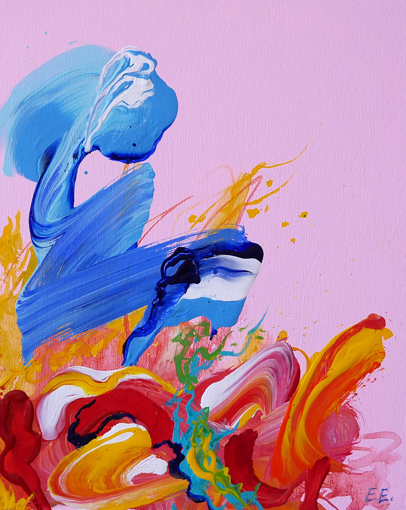 "Diving" Original Painting by Elizabeth Elkin