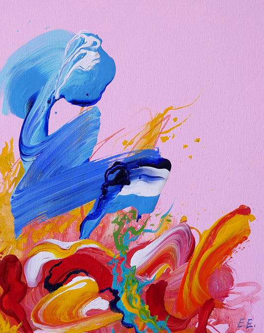 "Diving" Original Painting by Elizabeth Elkin