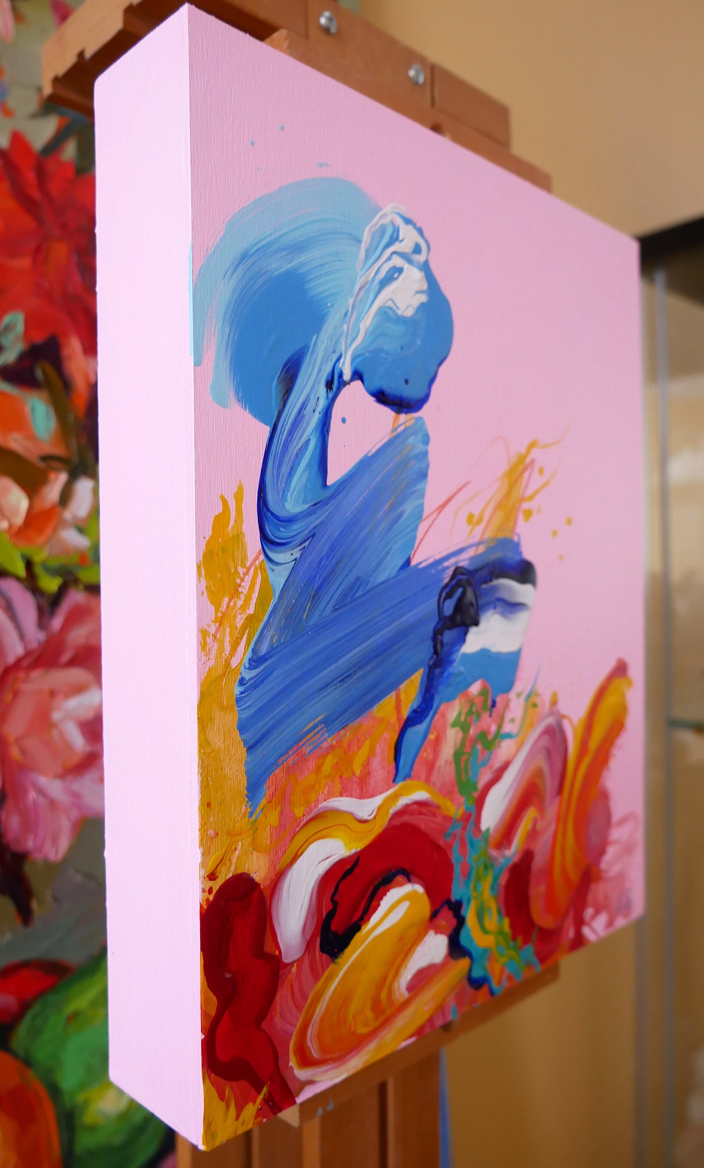 "Diving" Original Painting by Elizabeth Elkin