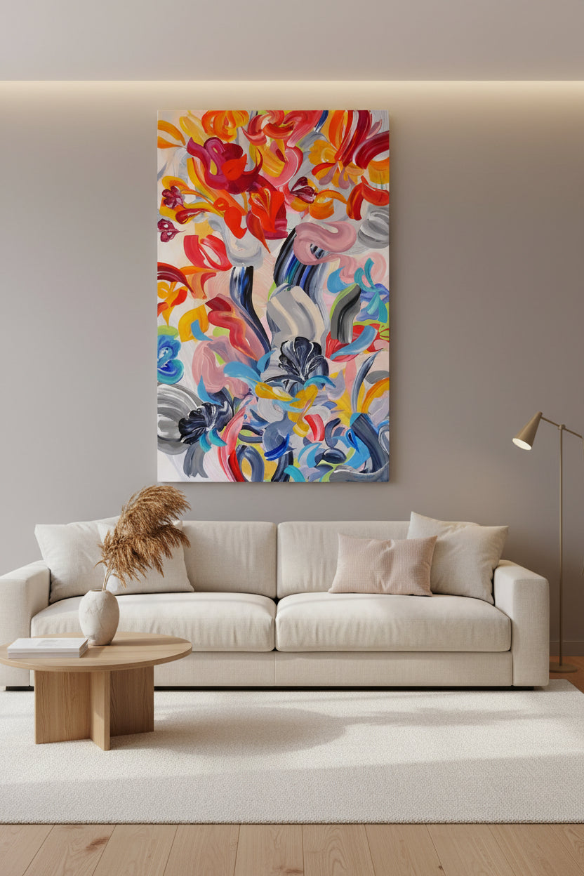 Evolving - Original Abstract Paintinng / Elizabeth Elkin