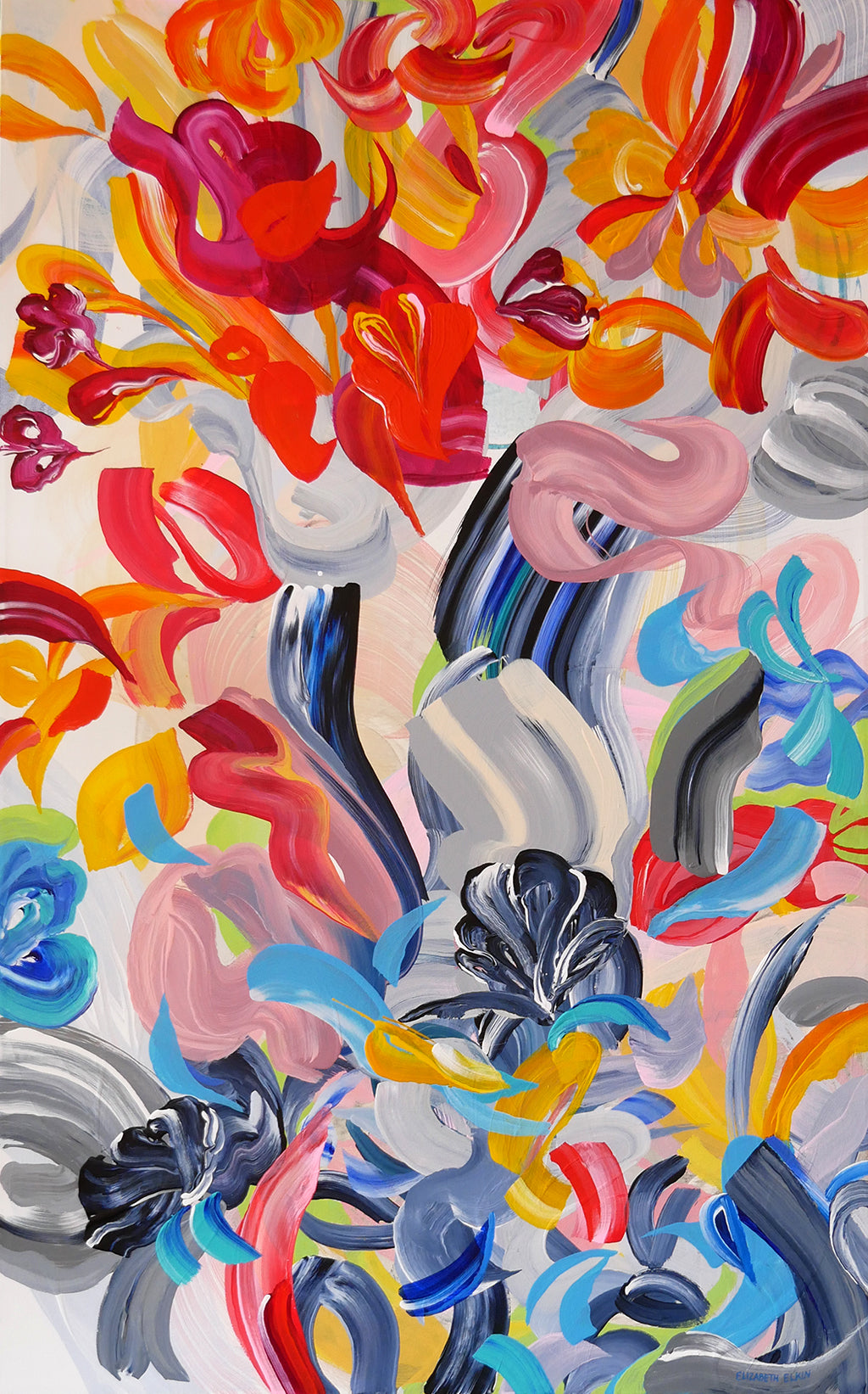 Evolving - Original Abstract Paintinng / Elizabeth Elkin