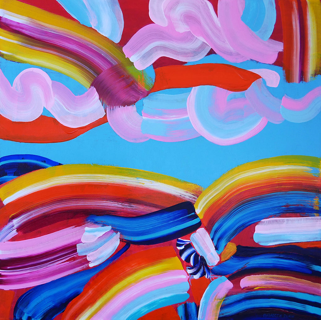Horizon Arcs - Original Abstract painting Expressionism / Elizabeth Elkin