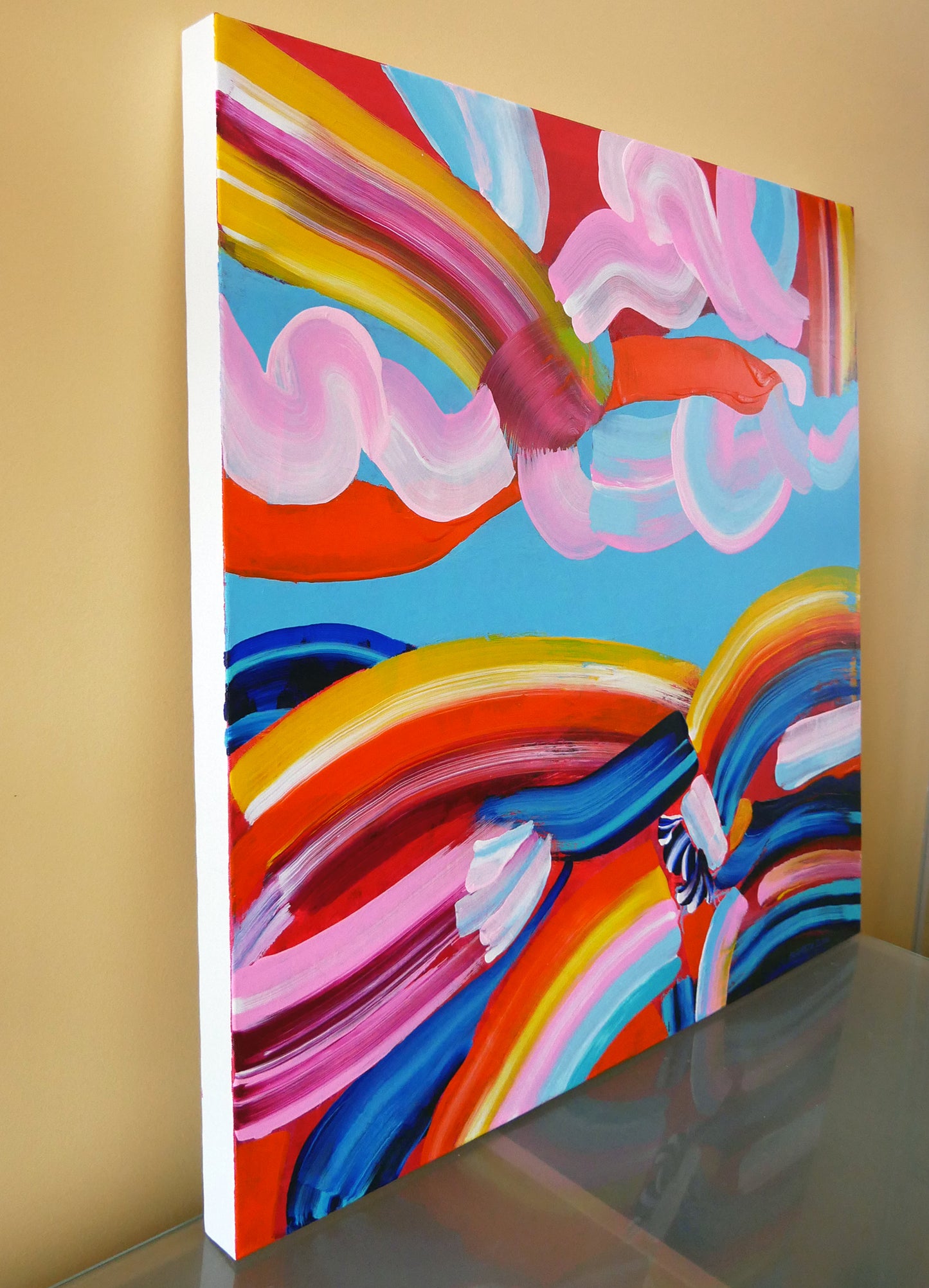 Horizon Arcs - Original Abstract painting Expressionism / Elizabeth Elkin