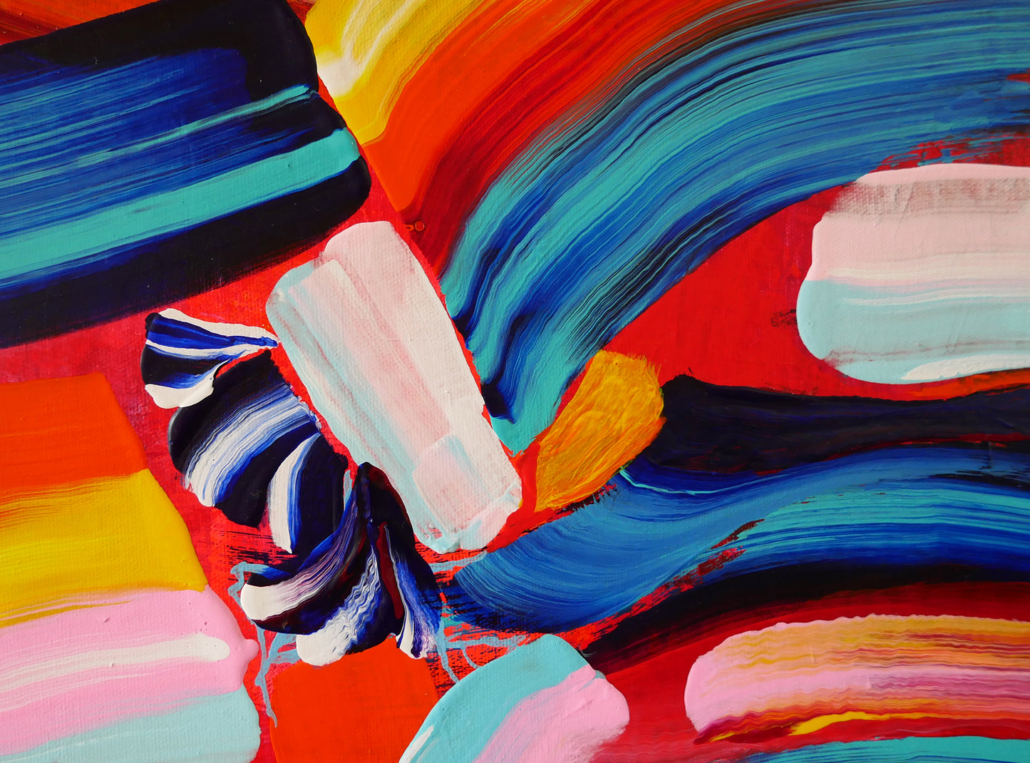 Horizon Arcs - Original Abstract painting Expressionism / Elizabeth Elkin