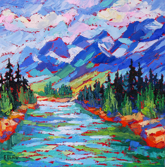 "In Banff" Original oil painting by Elizabeth Elkin