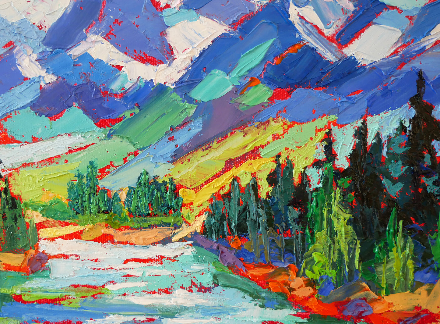 In Banff — Original Oil Painting of Canadian Rockies Landscape | Elizabeth Elkin