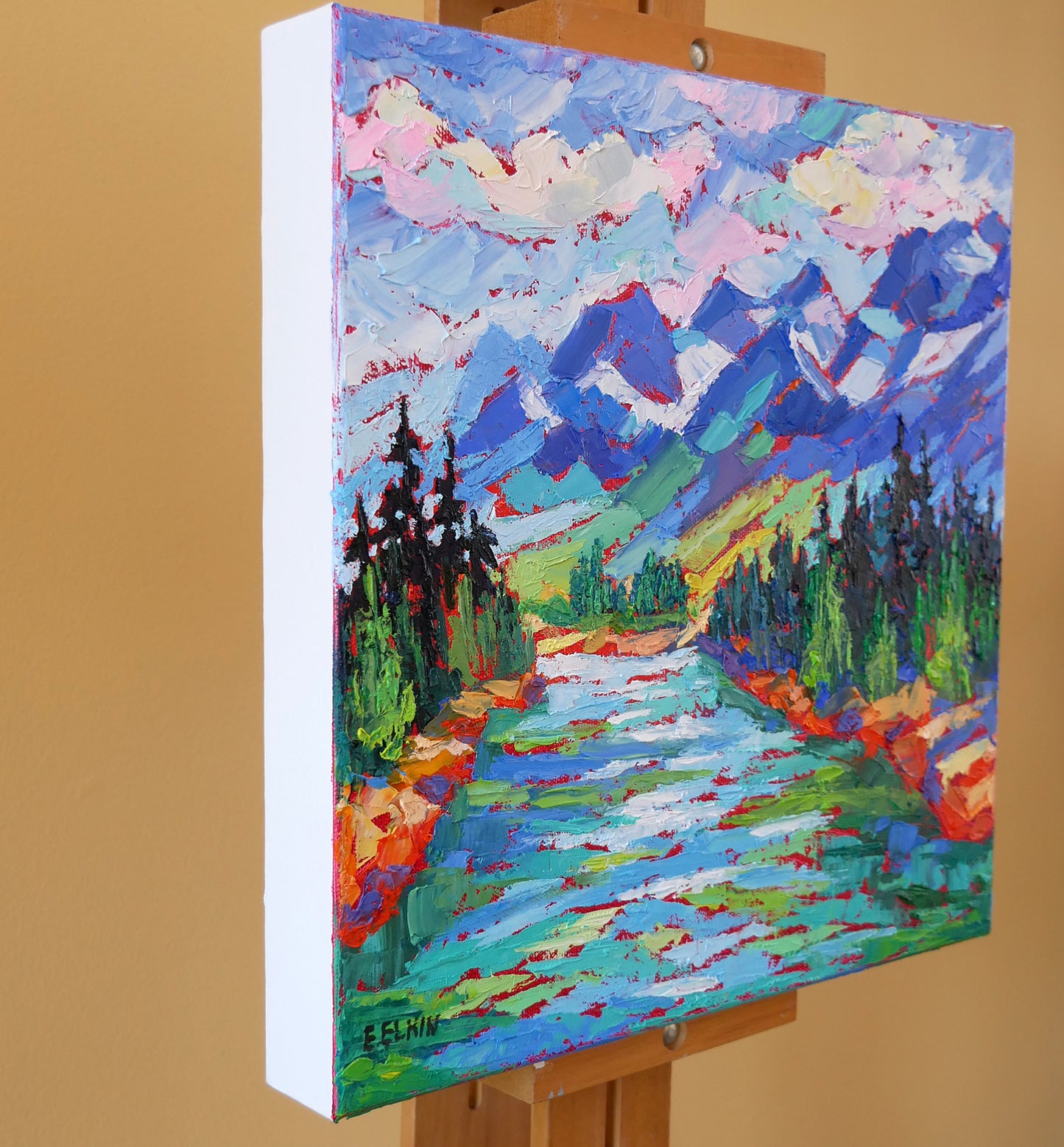 In Banff — Original Oil Painting of Canadian Rockies Landscape | Elizabeth Elkin