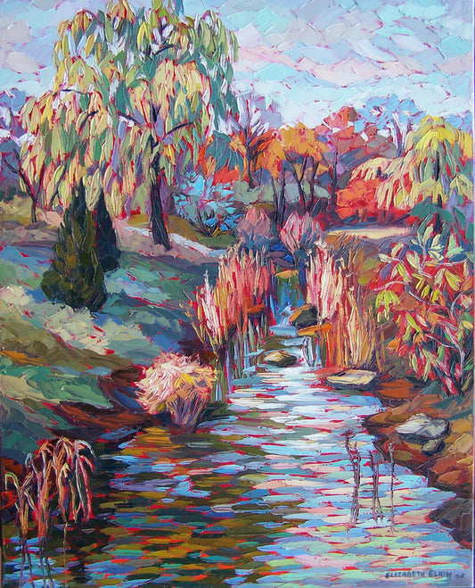 Little Creek - Original Oil Painting Impressionism Landscape / Elizabeth Elkin