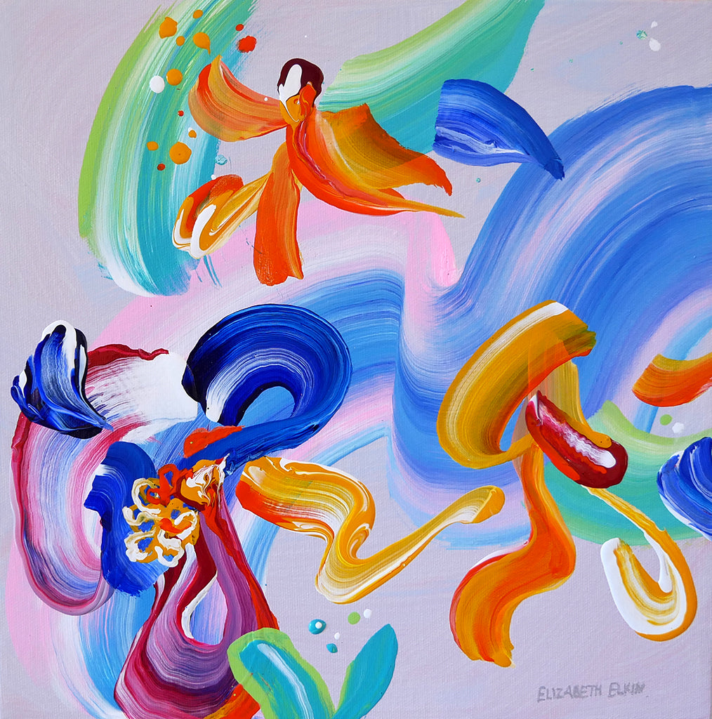 Rhythmie Flow Original Painting by Elizabeth Elkin