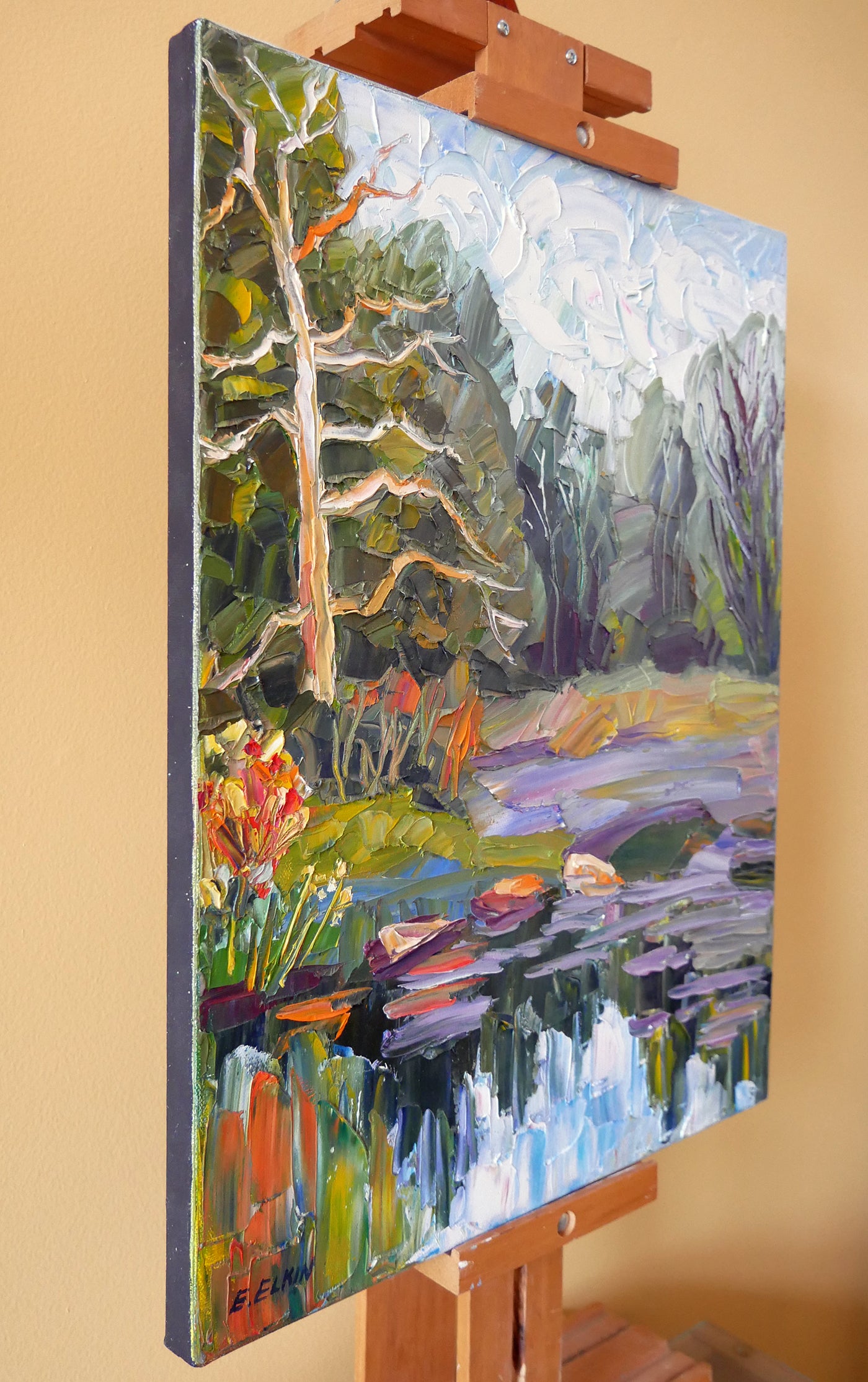 Summer in Mud Lake Original Oil Painting