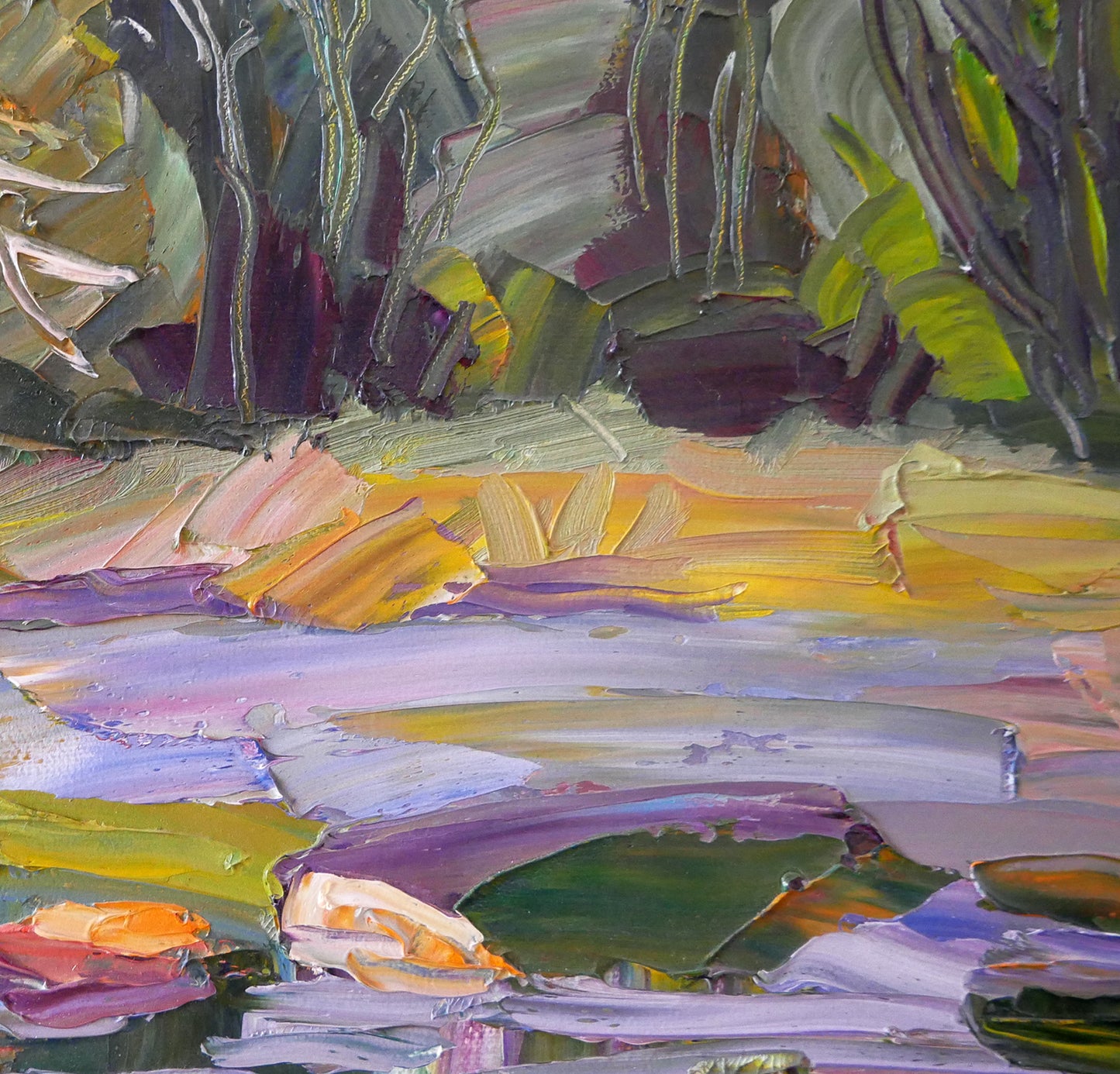 Summer in Mud Lake Original Oil Painting