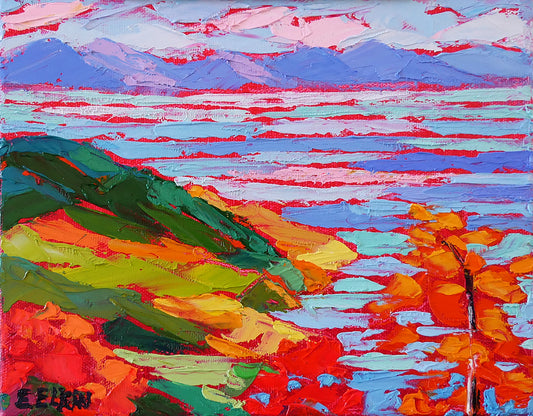 Vibrant Vista - Original Oil Painting /Elizabeth Elkin
